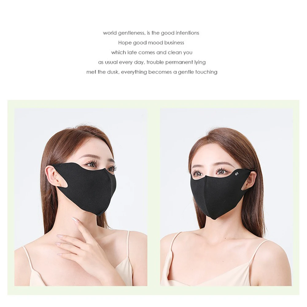 1PC mask/face shield Ice silk cool feeling fabric UV protection Hyaluronic acid to protect the skin Suitable for summer outings