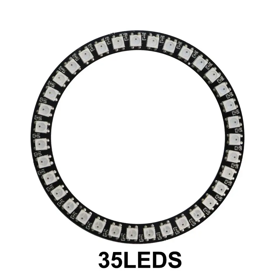 1-10PCS WS2812B Addressable LED Ring 8 16 24 35 45 241LEDS WS2812 5050 Built-in RGBIC Round Modules Light Lamp Smart Development image 17