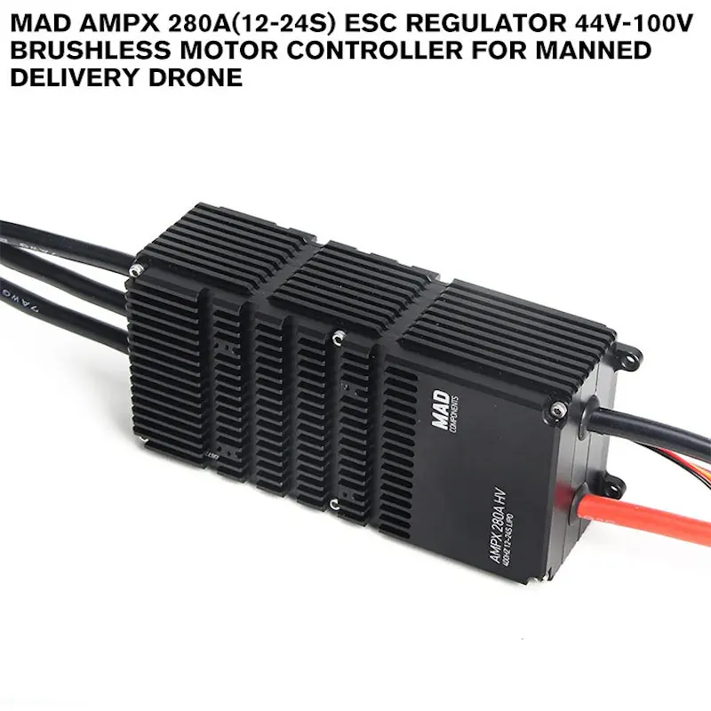 MAD AMPX ESC 레귤레이터, 브러시리스 모터 컨트롤러, 유인 배송 드론용, 280A(12-24S), 44V-100V