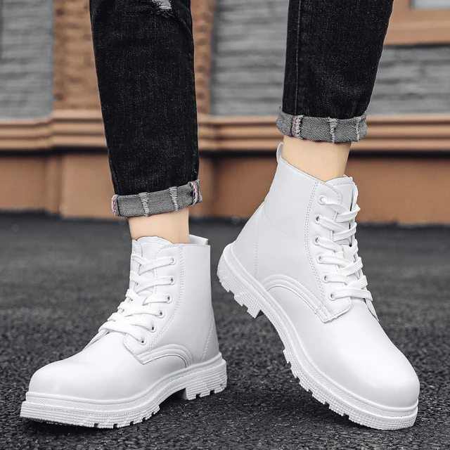 Botas vaqueras altas para hombre, zapatos militares de talla grande,  zapatillas informales, botas de motocicleta - AliExpress