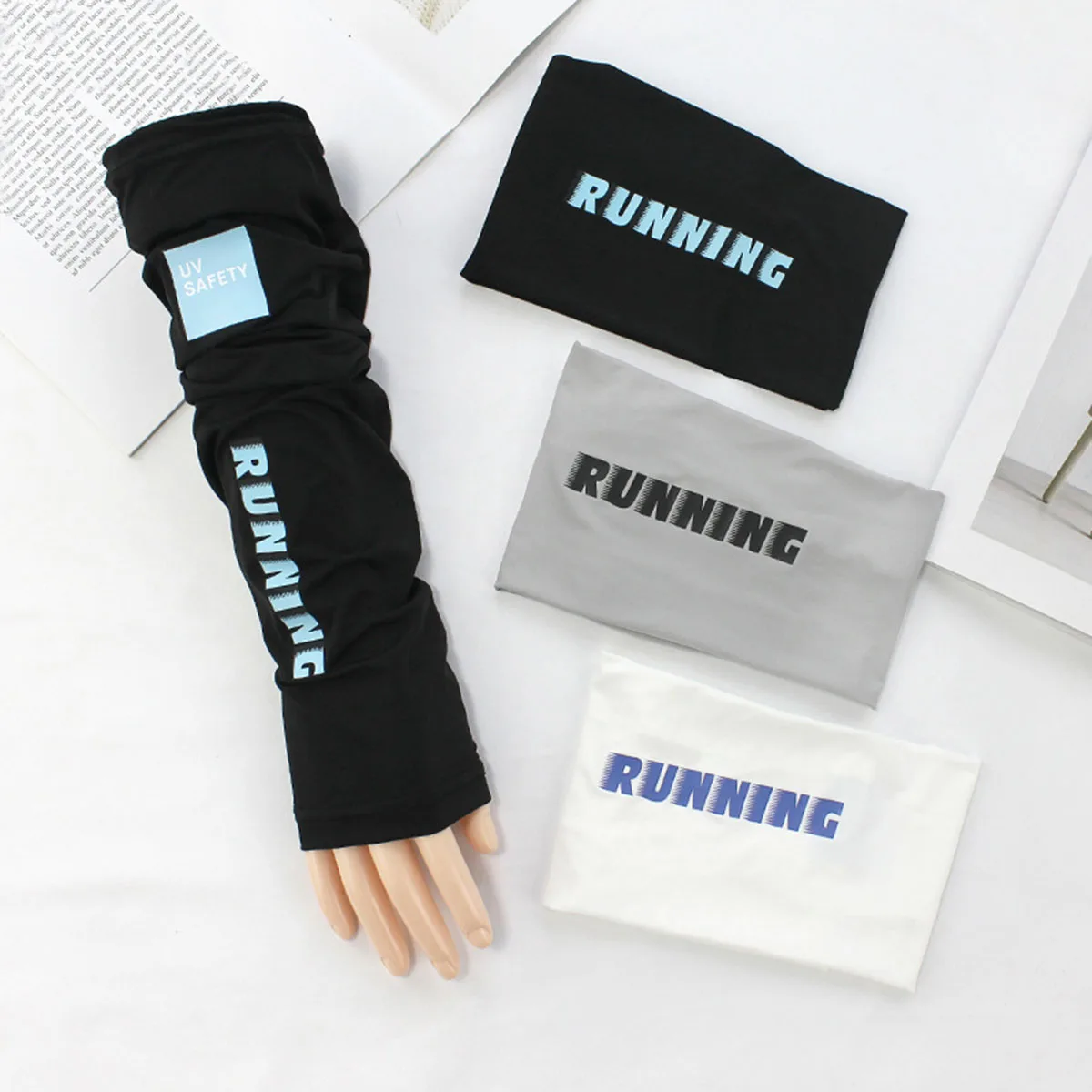 Summer Sun-protective Sleeves For Men Plus Size UV Blocking Gloves For Women Loose Ice Silk Protective Sleeves Arms