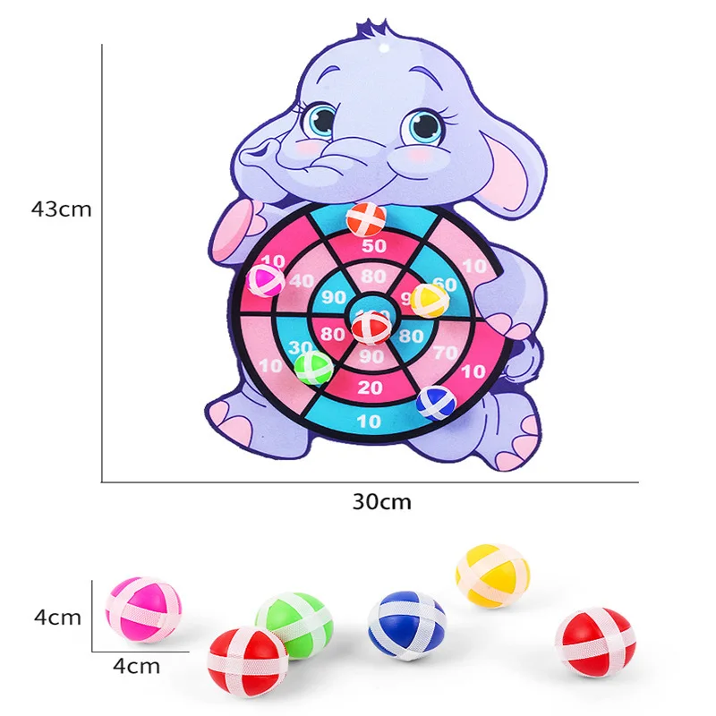 Children Cartoon Animal Dart Board Sticky Ball Rabbit Family Interactive Educational Toy Christmas Gift 6