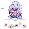 Children Cartoon Animal Dart Board Sticky Ball Rabbit Family Interactive Educational Toy Christmas Gift 6