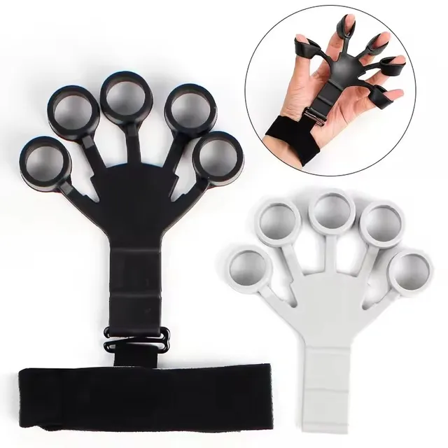 Silicone Hand Grip Device Finger Exercise Hand Strengthener Stretcher Hand Trainer Rehabilitation Training Equipment Muscle Tool