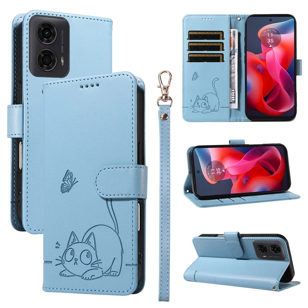 Magnetic Wallet Flip Case with Stand Support - Universal Phone Cover