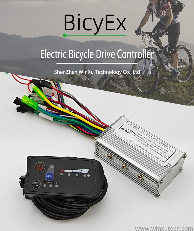 Description Picture 3 of item24V 36V 48V 500W 22A E-Bike Brushless Motor Drive Universal Controller S810 810 LED Display Panel for Electric Bicycle Scooter