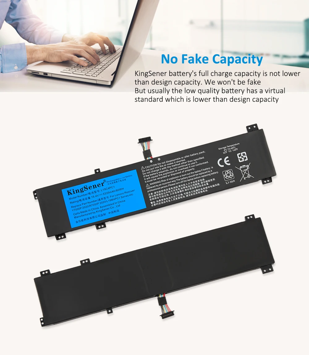 Bateria do Portátil de Kingsener L19c4pc1 L19m4pc1 para Lenovo Legion Y7000p R7000p 5p15imh05 Legião 5-15imh05 5-15arh05 5b10w861 - Imagem 6
