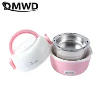 DMWD MINI Cuiseur à riz électrique chauffant, boîte à lunch thermique portable 1/2 niveaux, cuiseur vapeur alimentaire, récipient de cuisson, chauffe-plat 5