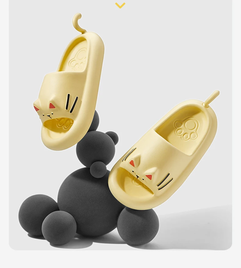 Kawaii Neko Cat Paw Harajuku Pastel Slippers