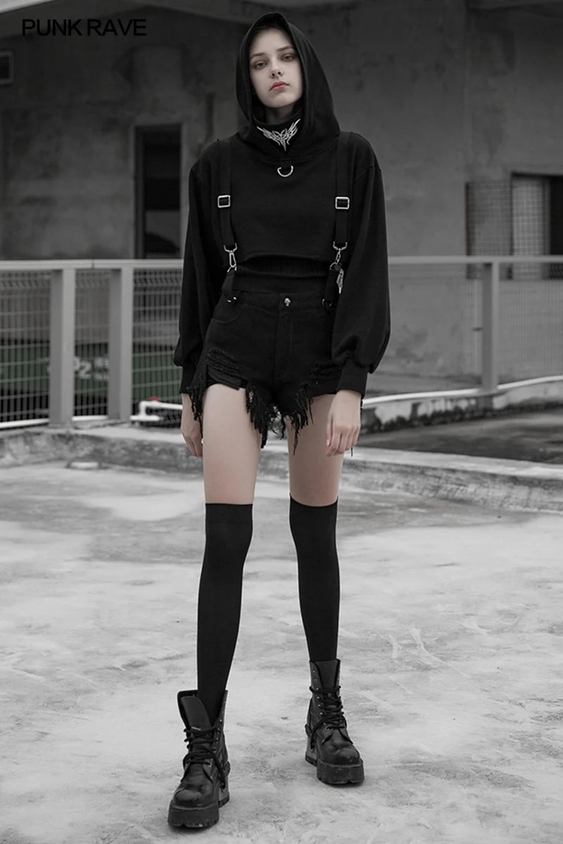 Punk Rave Women's Punk Denim Shorts 