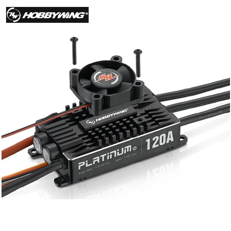 Hobbywing 플래티넘 V4 25A 40A 60A 80A 120A 브러시리스 ESC 전자 속도 컨트롤러, 3-6S Lipo 내장 BEC, RC 비행기용