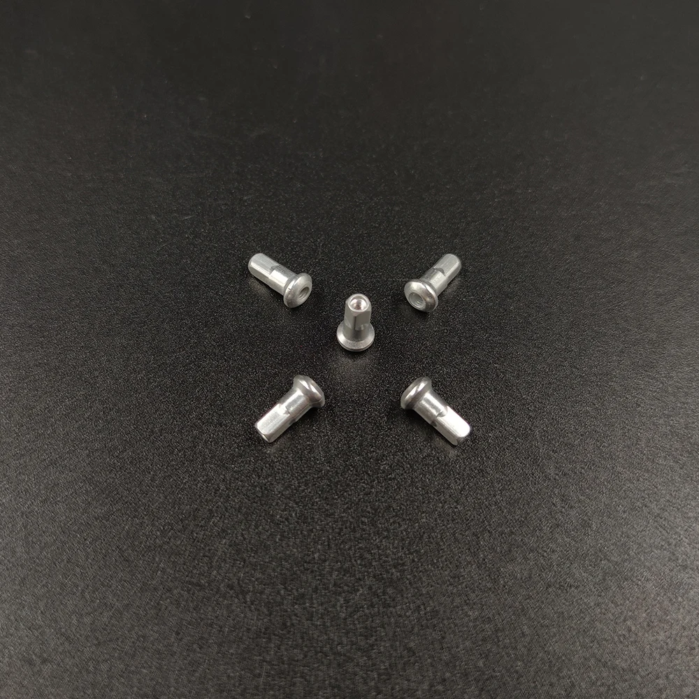 Ultralight Pillar 4R Internal Spoke Nipples 14G Gauge FG 2.3 Thread 10.5mm MTB Road Bike Round Head Brass Aluminum Alloy Silver