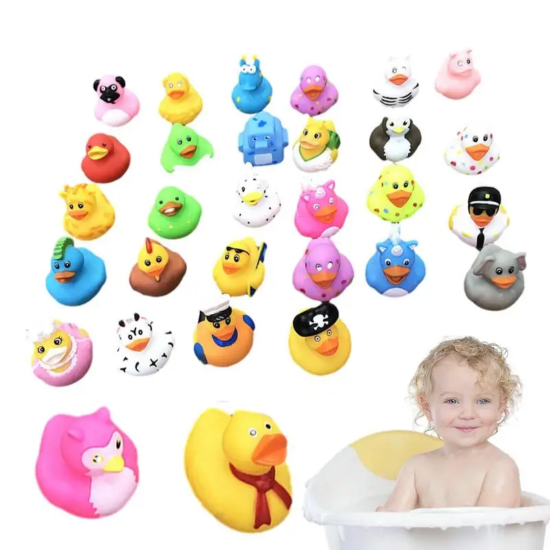Разноцветная резиновая игрушка Ducky для детского душа