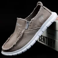Men's Washed Fabric Casual Shoes Anti Slip and Wear-resistant Driving Shoes Canvas Shoes 1