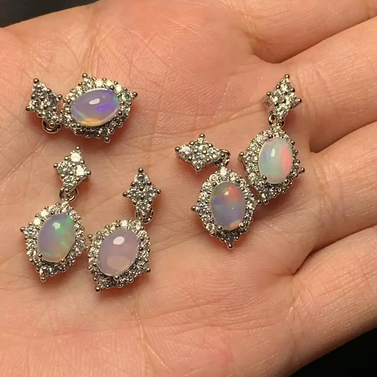 OVAL Natural Opal Pendant Necklace Fine Jewelry Handmade Stones Wholesale Healing Energy Gift Lucky Jewelry