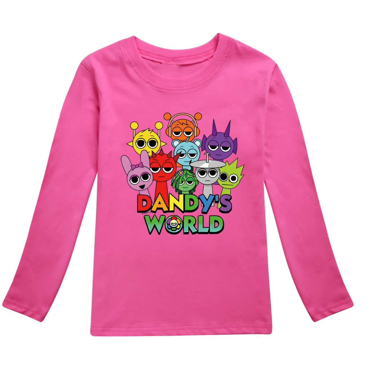 Hot Sprunki Incredibox Music T-Shirt Baby Girls Cartoon Casual Tops Kids Long Sleeve Tops Toddler Boy Casual Children's Clothing 4