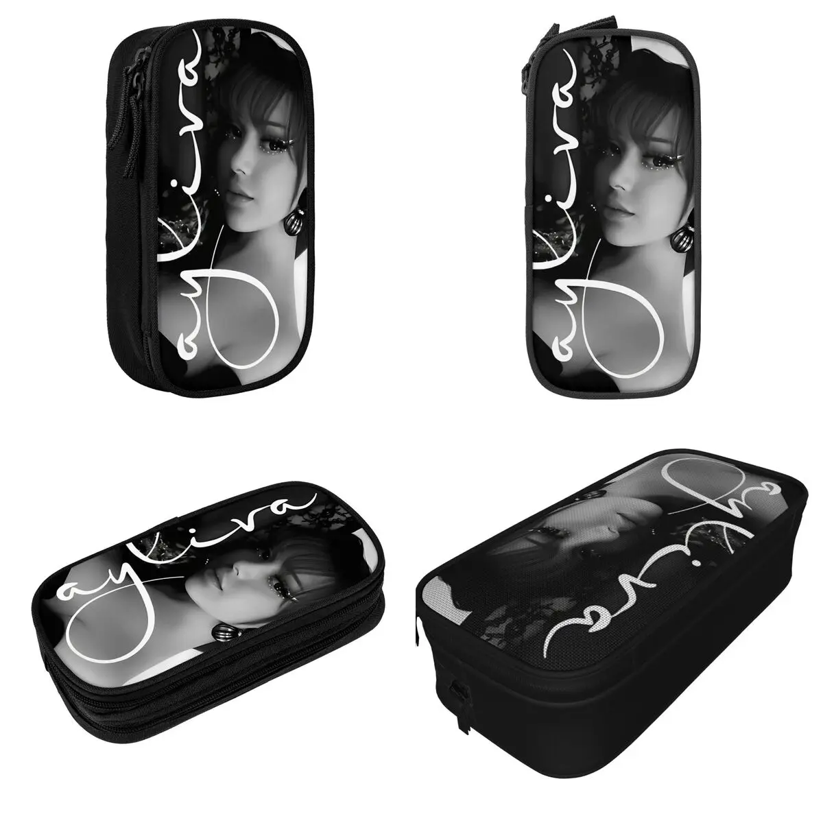 Large-capacity Pencil Pouch Ayliva In Liebe Tour 2024 Office Accessories Double Layer Pencil Bag Women Makeup Bag Amazing Gift 2