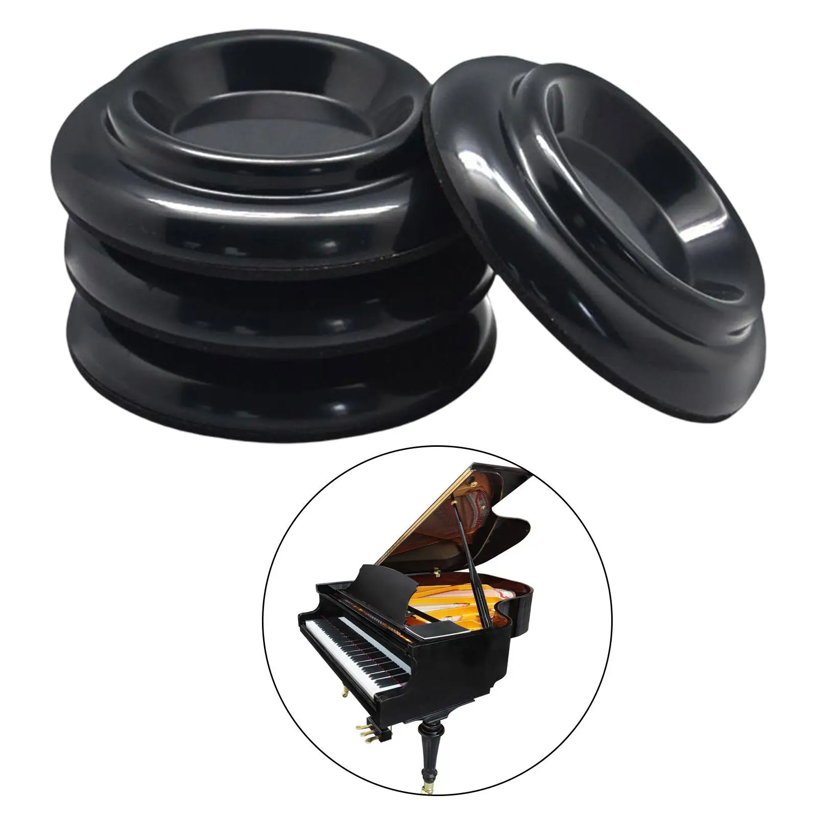 4x Piano Caster Cups Grand Piano Caster Cups Durable for Upright Piano