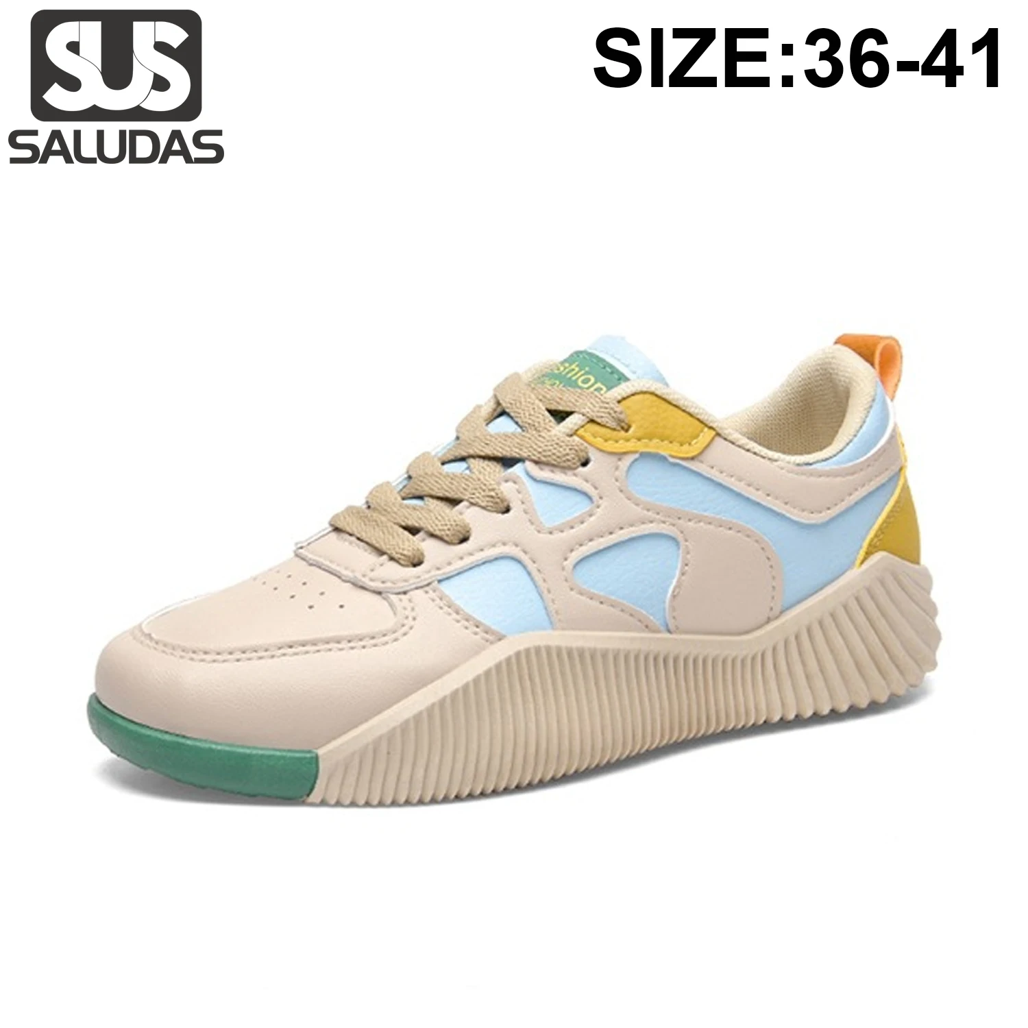 

SALUDAS Women Sports Shoes New Women Casual Sneakers Breathable Leather Luxury Women's Shoes Fashion Women's Running Sneakers