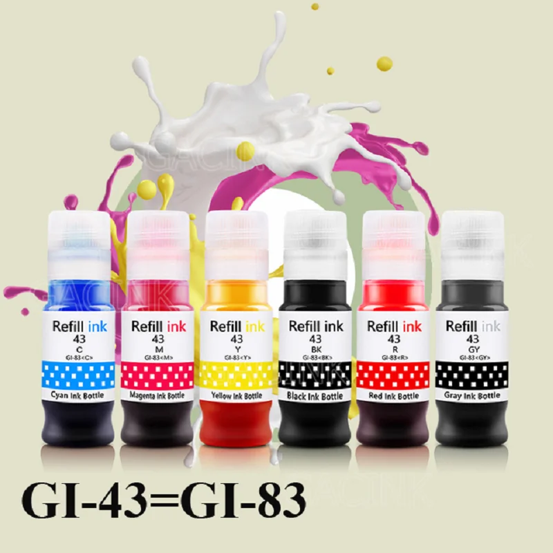 Dye Ink Refill GACINK for Canon PIXMA G540 G640 6 Colors