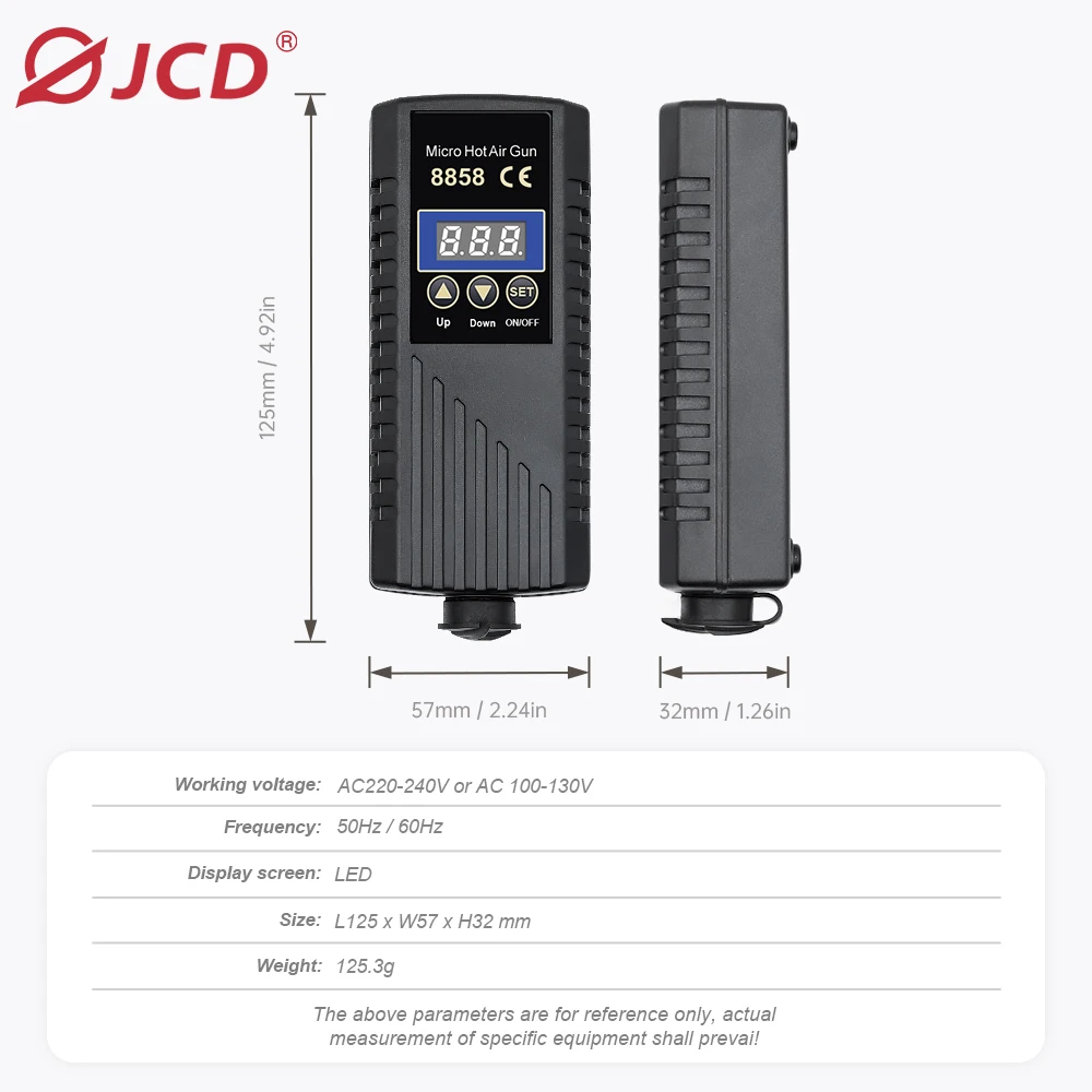 JCD Hot Air Gun 8858 BGA Rework Solder Station Heat Gun 220V 700W Hair Dryer For Soldering SMD SMT Welding Repair Tool 4
