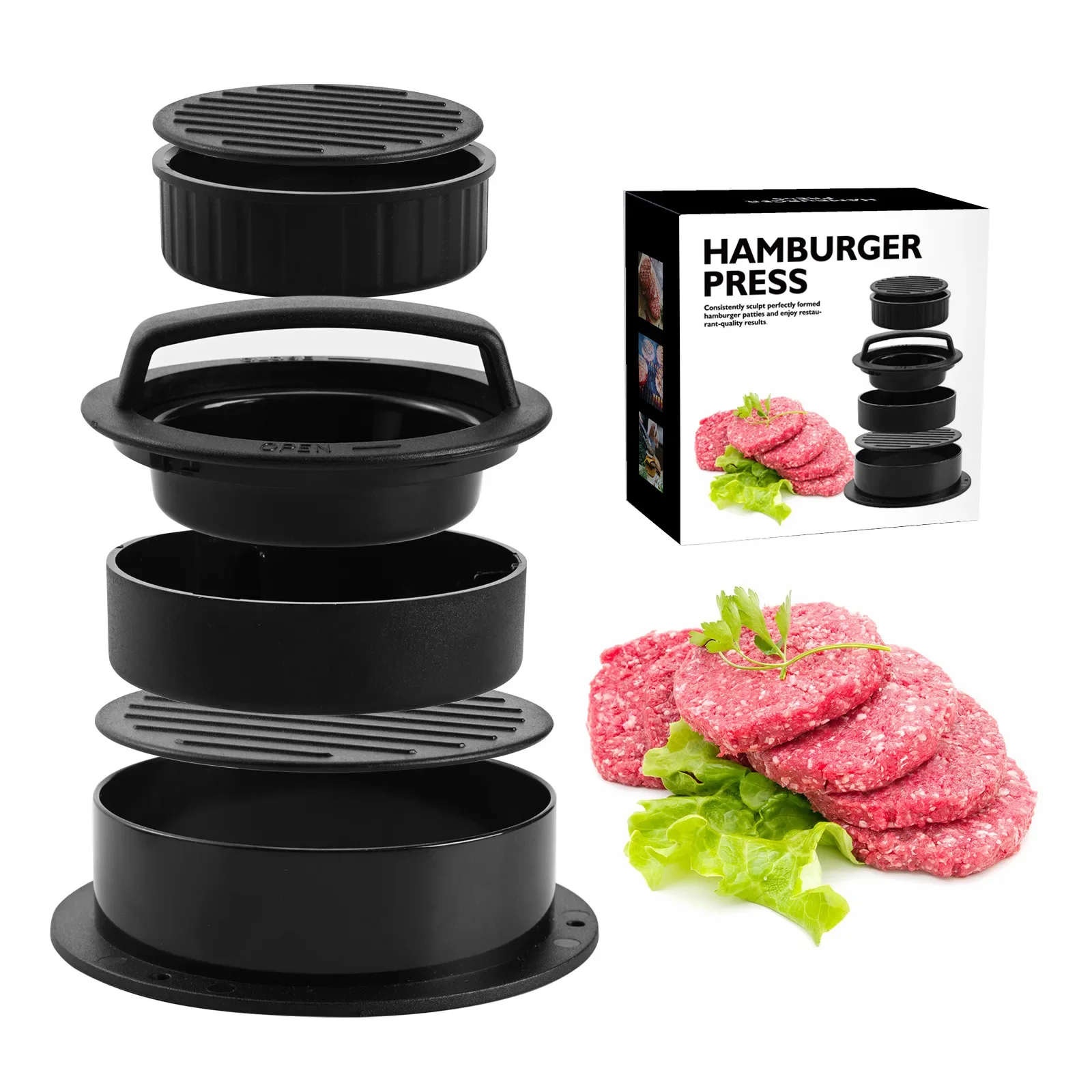 Hamburger Press Patty Maker Stuffed Burger Press Patty Maker,Hamburger Maker for Grilling Sliders, Beef Burger
