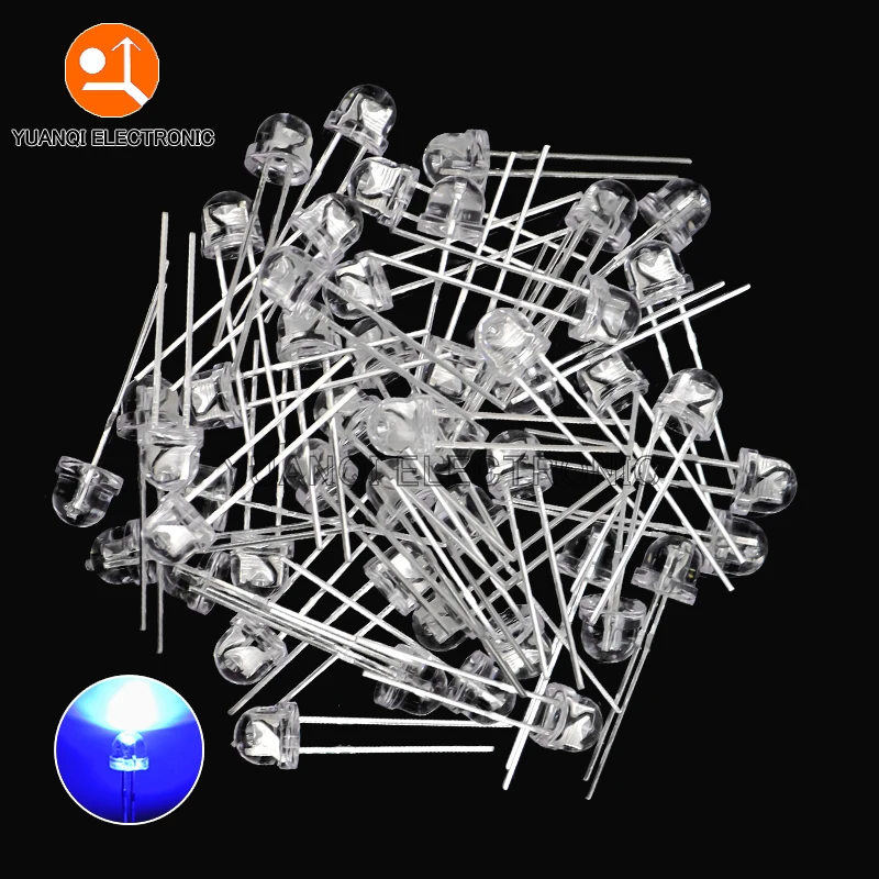 50PCS 5mm LED Diode Straw Hat Super Bright White 0.3W 0.5W 0.75W F5 Power Light Emitting Red Yellow Green Blue Warm White
