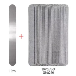 Professional Manicure Refillable Nail File Set (100-240 Grit) (240 Grit Grey)
