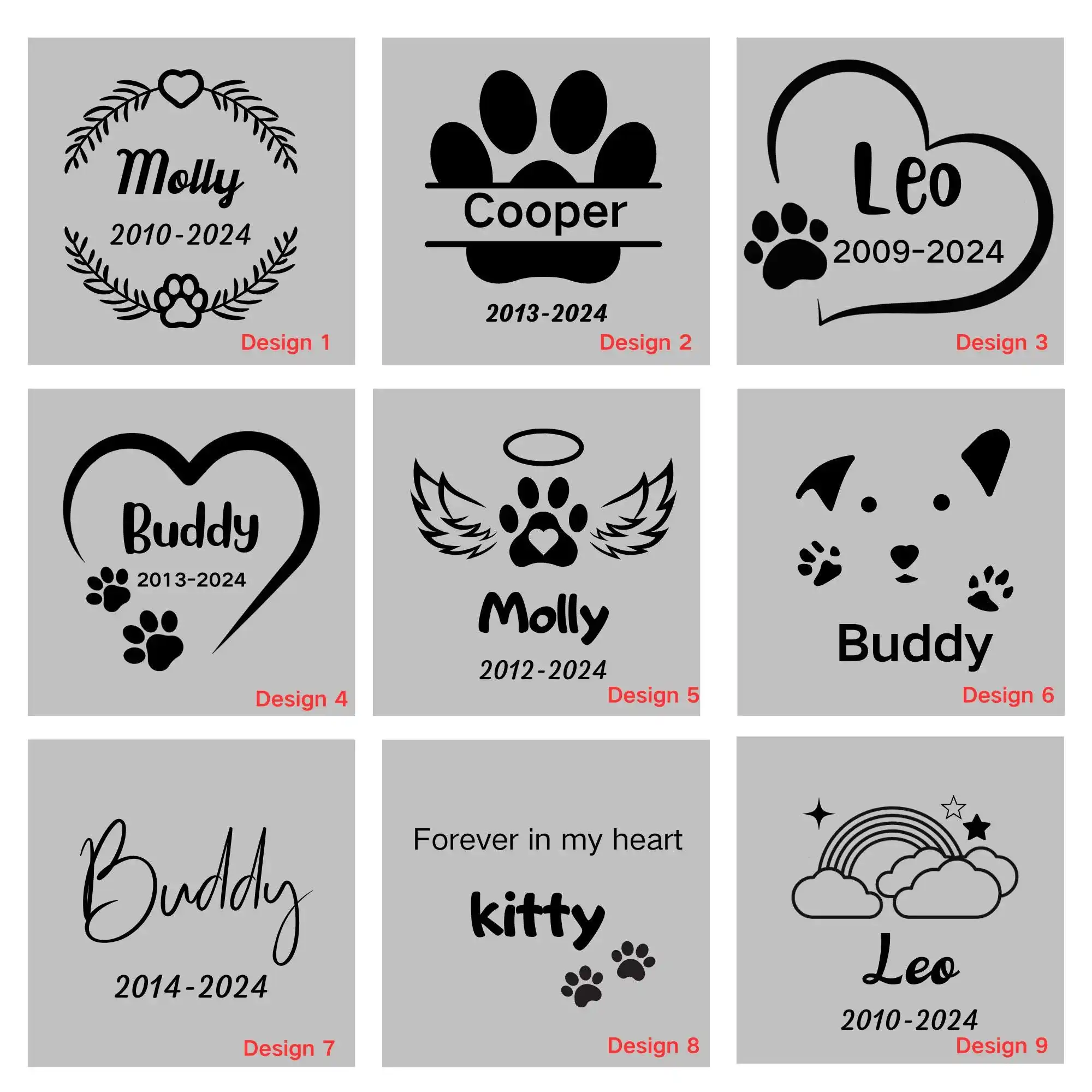 Personalized Handmade Wooden Pet Memorial Box with Name and Photos-Can Hold Pet Urn, Fur , Teeth, Nails