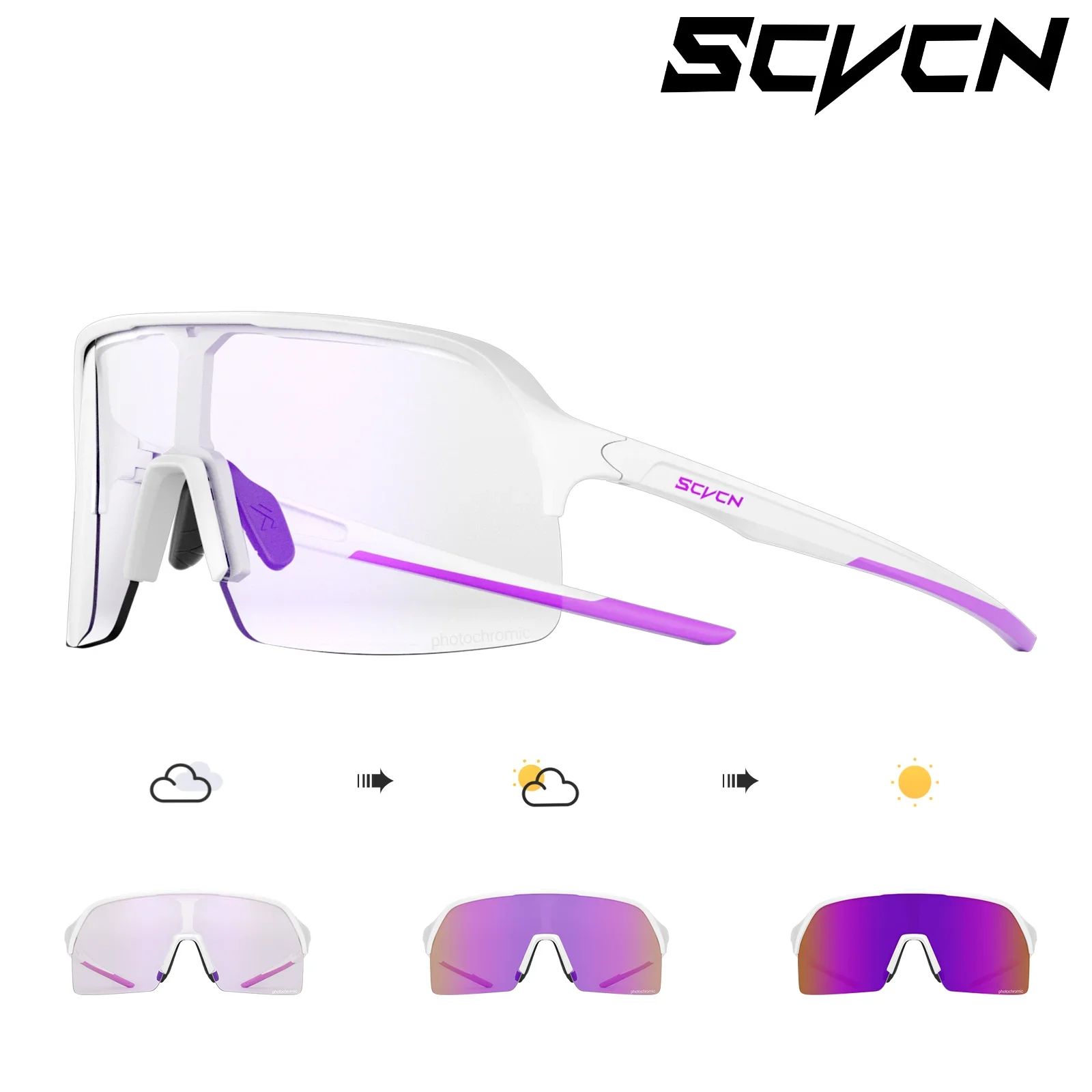 SCVCN Photochromic Outdoor Men Glasses UV400 Sport Travel Camping Sunglasses Women MTB Bike Cycling Glasses Fishing Hiking
