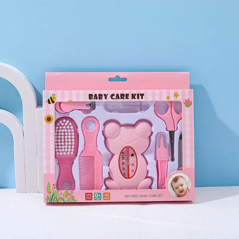 1/8 pcs/Set Newborn Baby Kids Nail Hair Health Care Thermometer Grooming Brush Kit nail care kit Baby Essentials