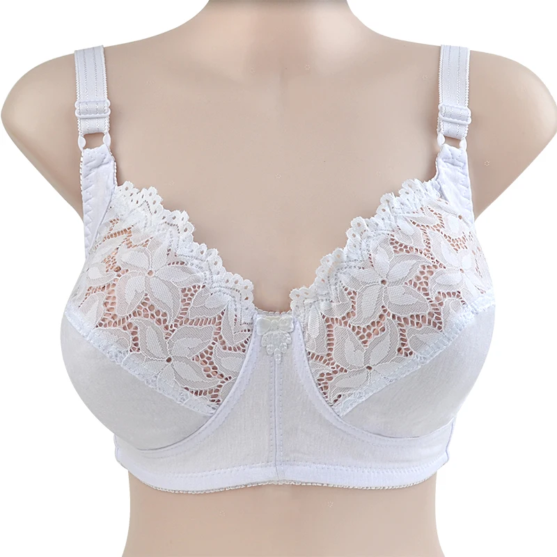 

2024 New Sexy Lace Bra For Women Thin Breathable Bras Wireless Soft Underwear Comfortable Lingerie Big Size 46D 36D Cup