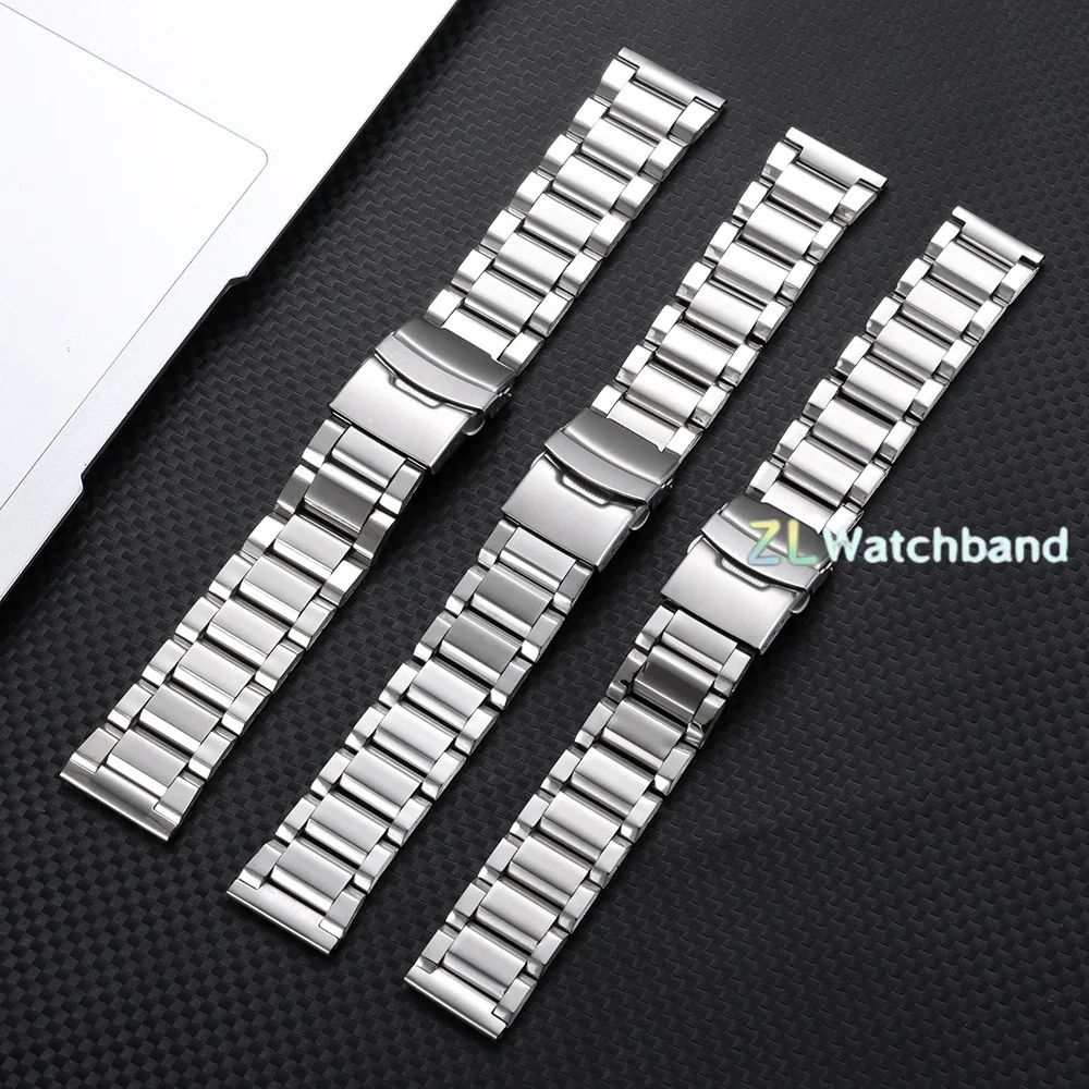 Premium Stainless Steel Men's Sport Watch Band - Universal Metal Wristband Replacement Bracelet
