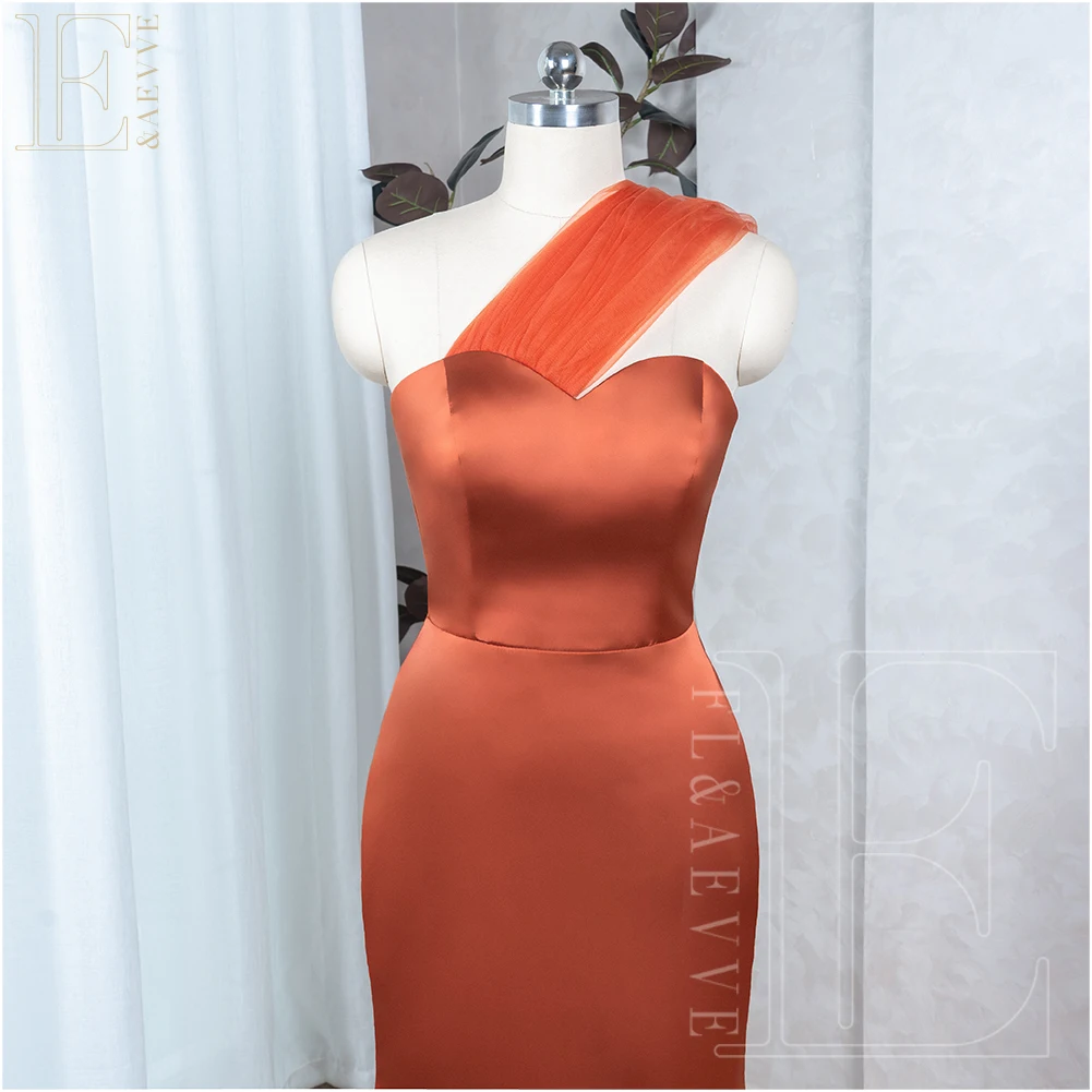 Bridesmaid Dresses Satin One Shoulder Long Formal Party Customized For Bridesmaids