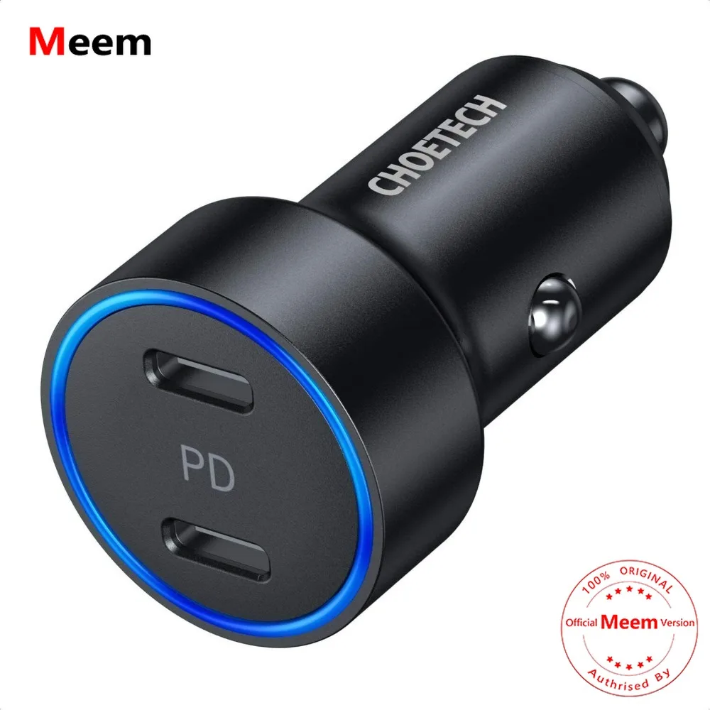 

USB-C Car Charger Dual Port 40W PD 3.0 Fast Charging Adapter iPhone 12 SE 11 S20