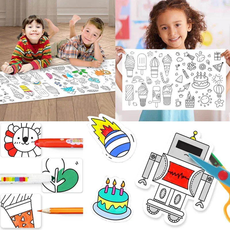 Drawing Paper Roll for Children, 3M Colouring Roll for Kids