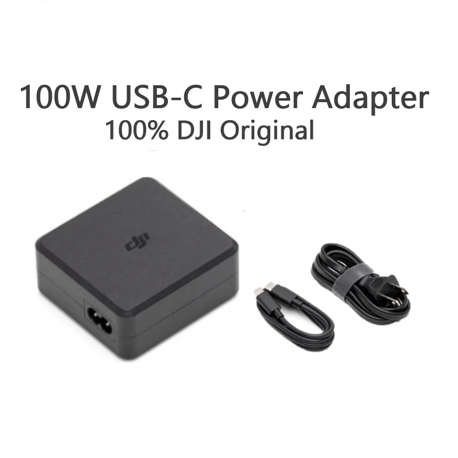 100W USB C GaN Charger For DJI Drones & Controllers - Travel Adapter With Multiple Plugs