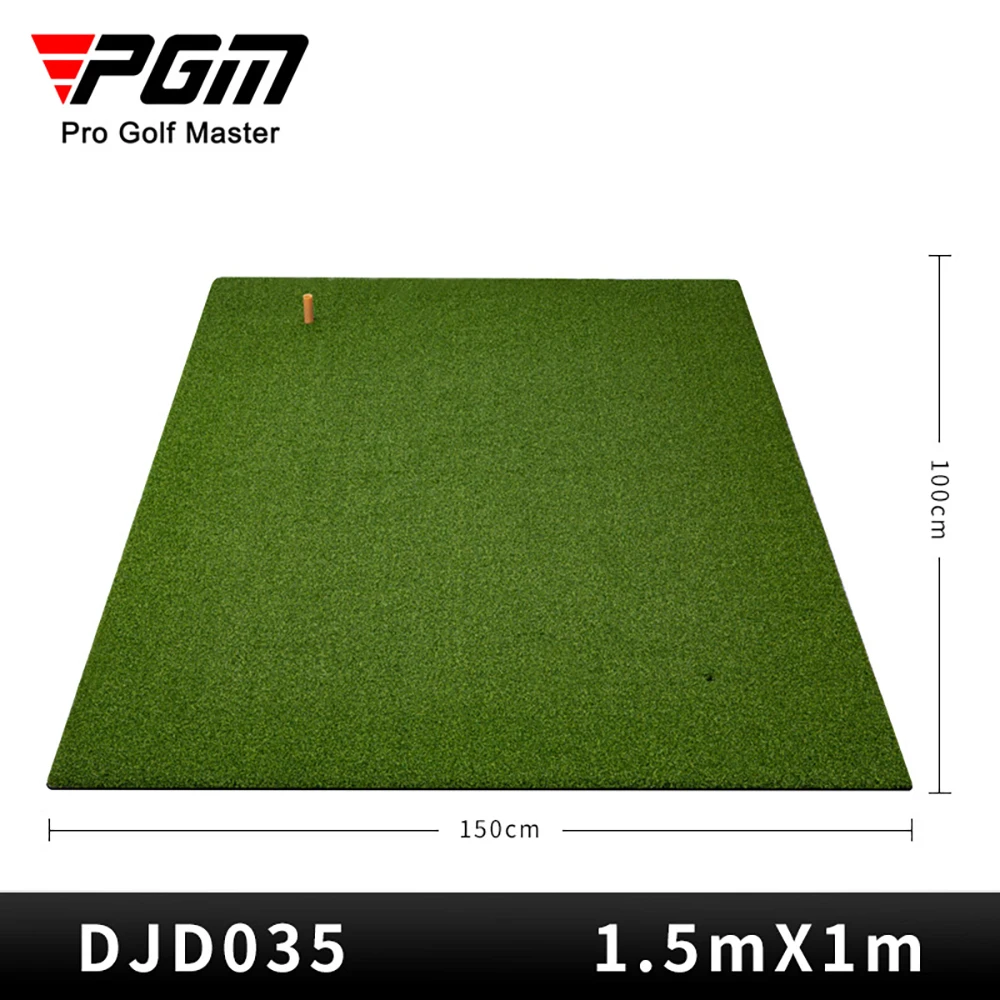 PGM Golf Practice Grass Mat,1*1.25m Outdoor Indoor Training Hitting Pad,Backyard Golf Mat With Tee Aids Accessory DJD035