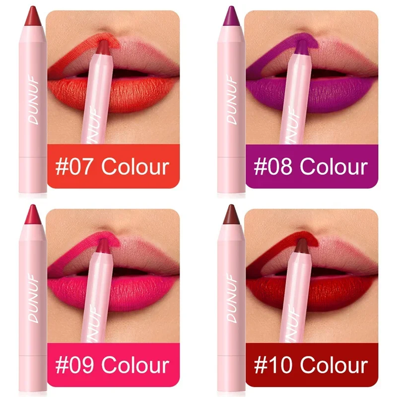 Matte Velvet Lipstick Pencil 18 Colours Long-lasting Lip Liner_voghion.com