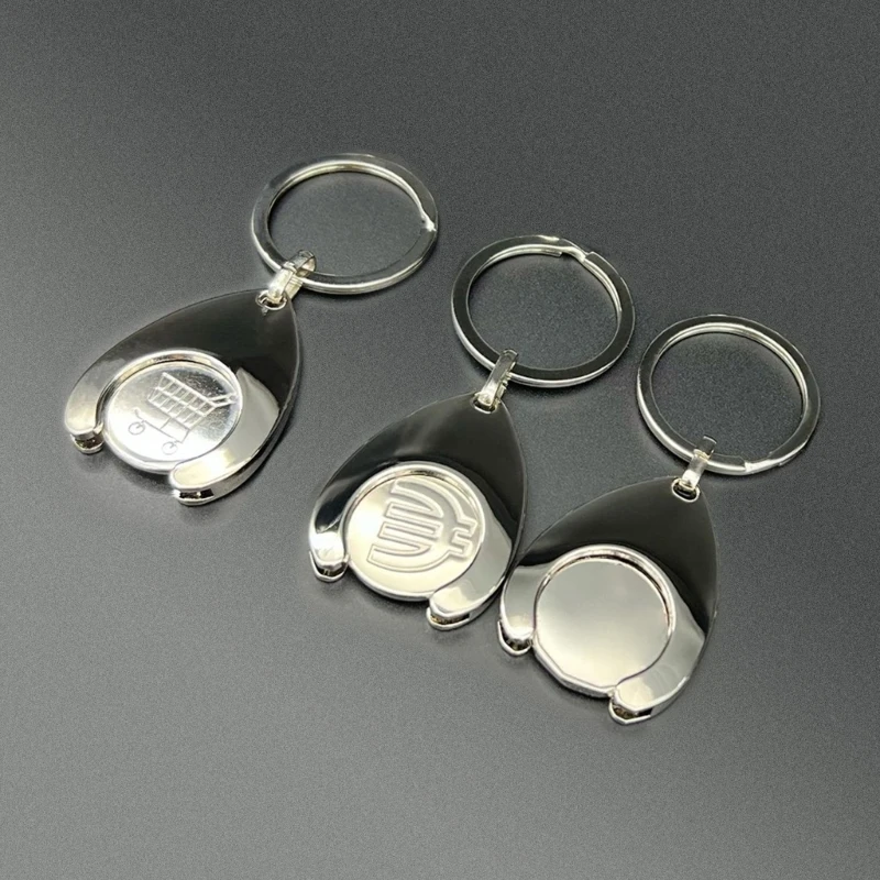Compact Metal Keychain with Durable Coin Holder
