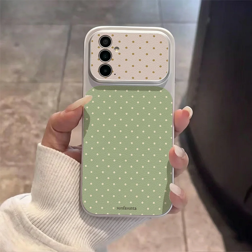 Matcha Green Polka Dot Soft Milk-Style Phone Case