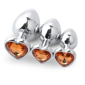 Anal Plug Sexy Toys For Women Men Adult Prostate Massager Butt Plug Heart shape Analplug Trainer Erotic Vibrator Sexshop Toys 3