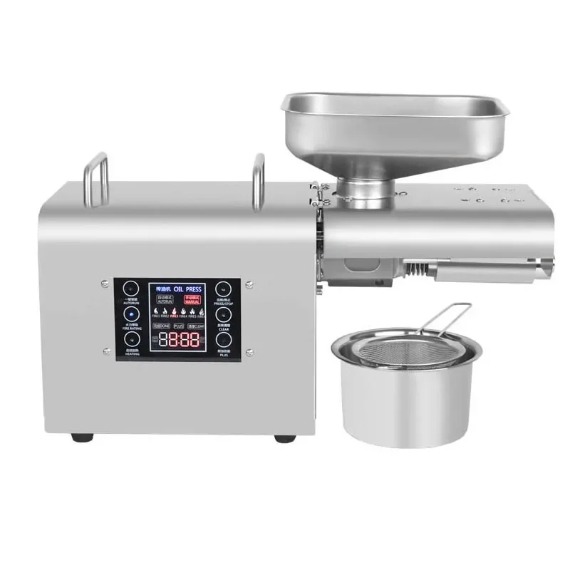 

110V/220V Automatic Cold Press / Oil Cold Press / Sunflower Seed Oil Extractor / Intelligent Hydraulic Press 750W