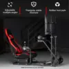 G923 Sim Cockpit, Red Seat, Fit Logitech/Thrust G25-920/T150/300, No Wheel/Pedal/Shift/Monitor,Racing Simulator Cockpit 2