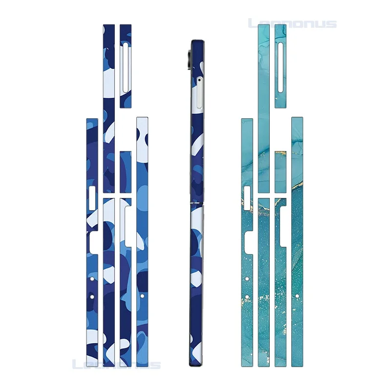 

Hot uflage Side Skin for Samsung Galaxy Z Flip 5 4 3 Marble Border Protector Film Cover 3M Wrap Decal Flip5 Frame Sticker