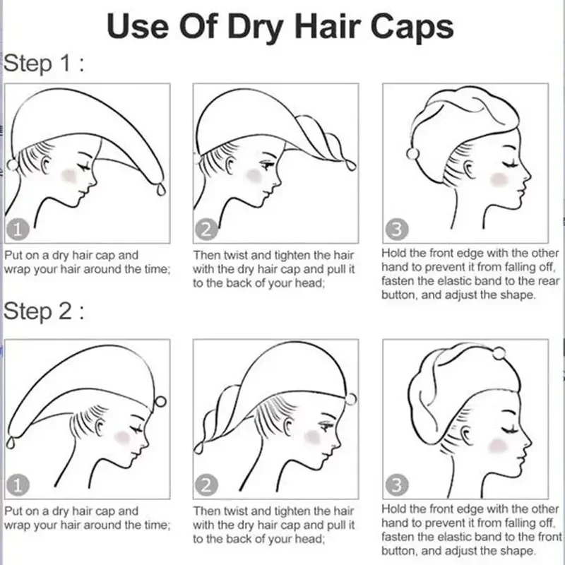 Dry hair cap 1pc solid color thickened quick-dry super absorbent
