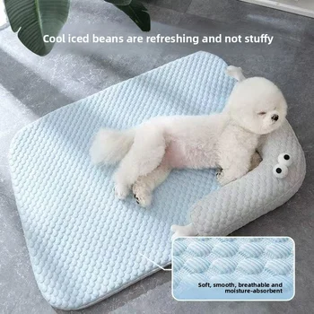 Breathable and non-stuffy dog bed, universal summer sponge dog bed, dog mat for heatstroke prevention, moisture absorption, deta