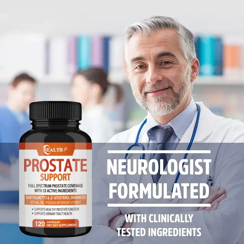Saw Palmetto Supplement Antioxidant Vitamins for Prostate Support Urinary