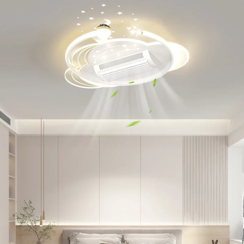 Ventilatore A Soffitto Con Luce LED 50W Dimmerabile | Moderno Con Pale Invisibili In ABS E Telecomando, 6 Velocità, Luci RGB Regolabili 3000K-6000K, 69 Cm, Per Soggiorno E Camera - 4