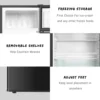 Freezer,3.2 Cu.Ft Compact Refrigerator,Mini Refrigerator With 2 Doors For Bedroom,Office,Kitchen,Apartment,Dorm(sliver) 4
